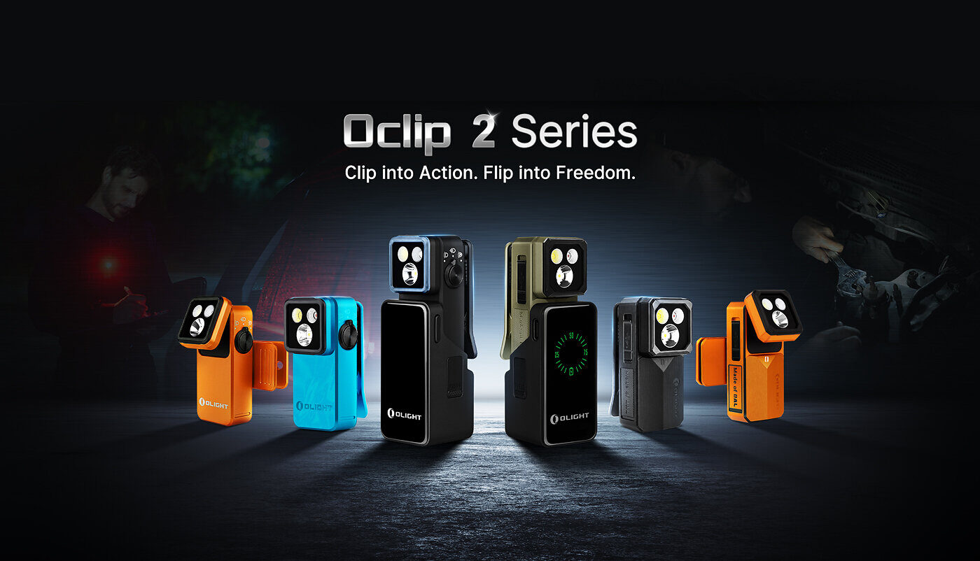 Olight's Oclip 2 clip lights tilt and rotate to aim the beam