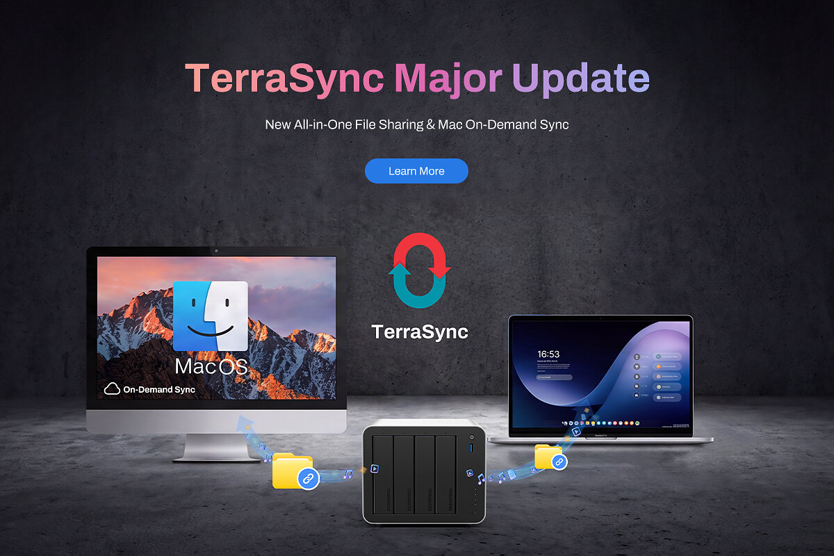 TerraMaster adds file sharing and on-demand Mac sync to TerraSync