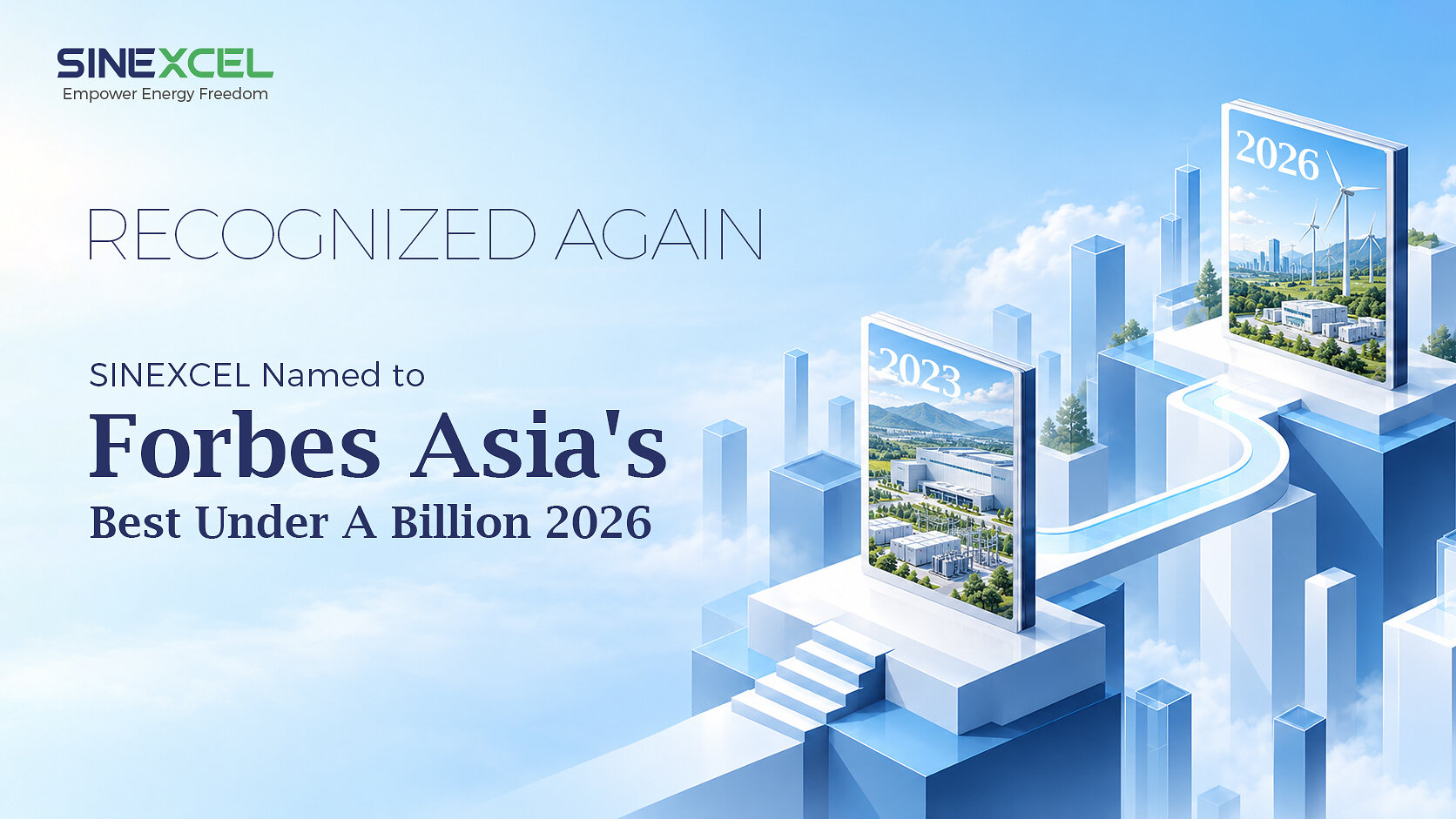SINEXCEL named to Forbes Asia's Best Under A Billion 2026 for a second time