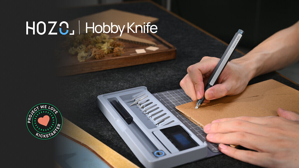 HOZO Hobby Knife launches on Kickstarter with push-button blade changes