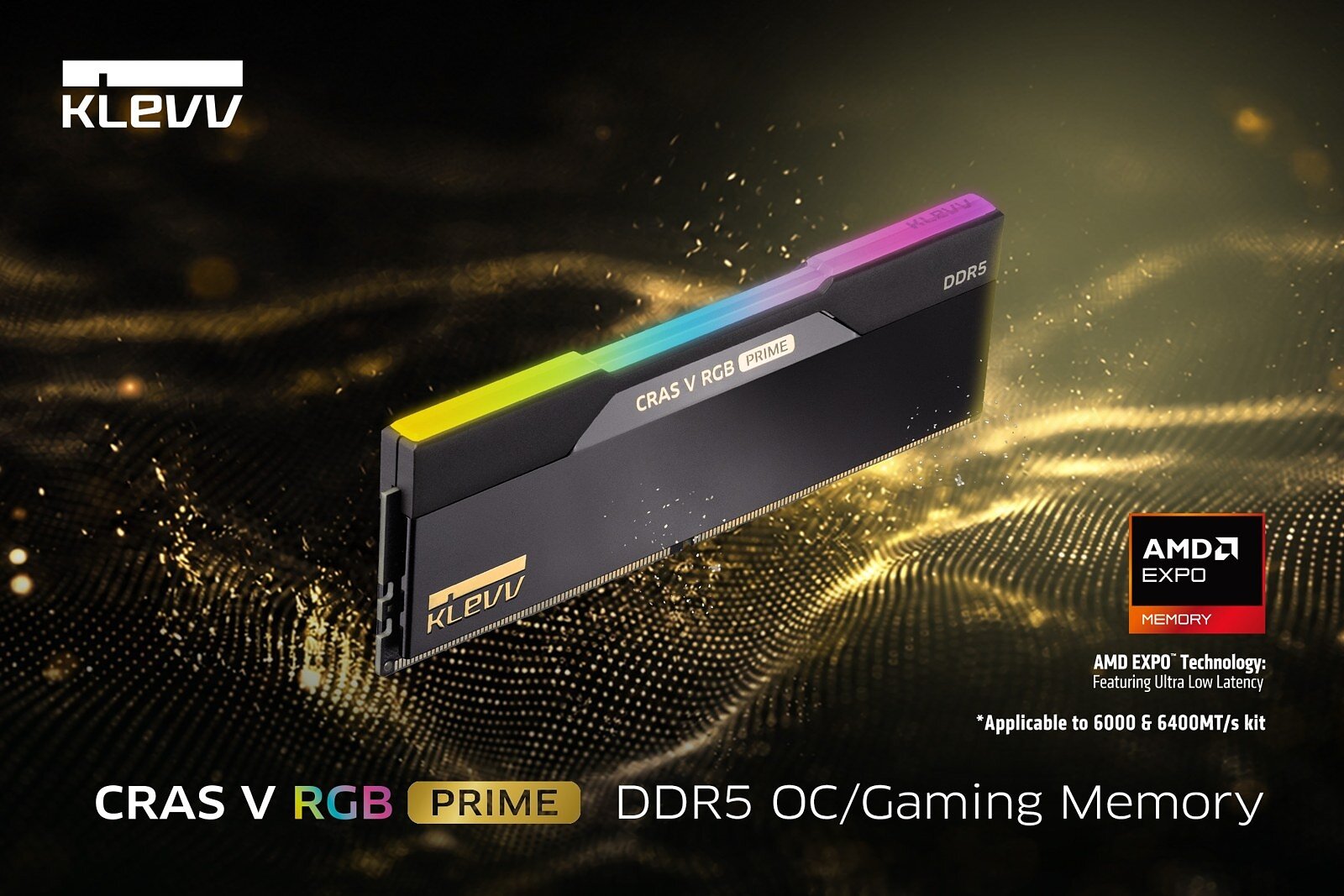 Klevv's CRAS V RGB Prime DDR5 reaches CL26 at 6000 MT/s